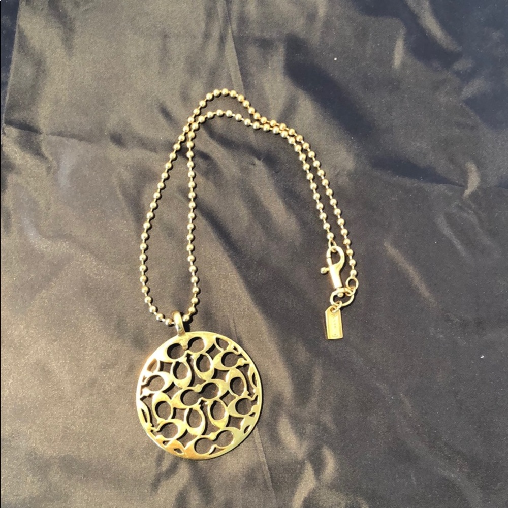 Coach gold necklace